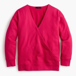 J. Crew Wrap Front Sweatshirt Top